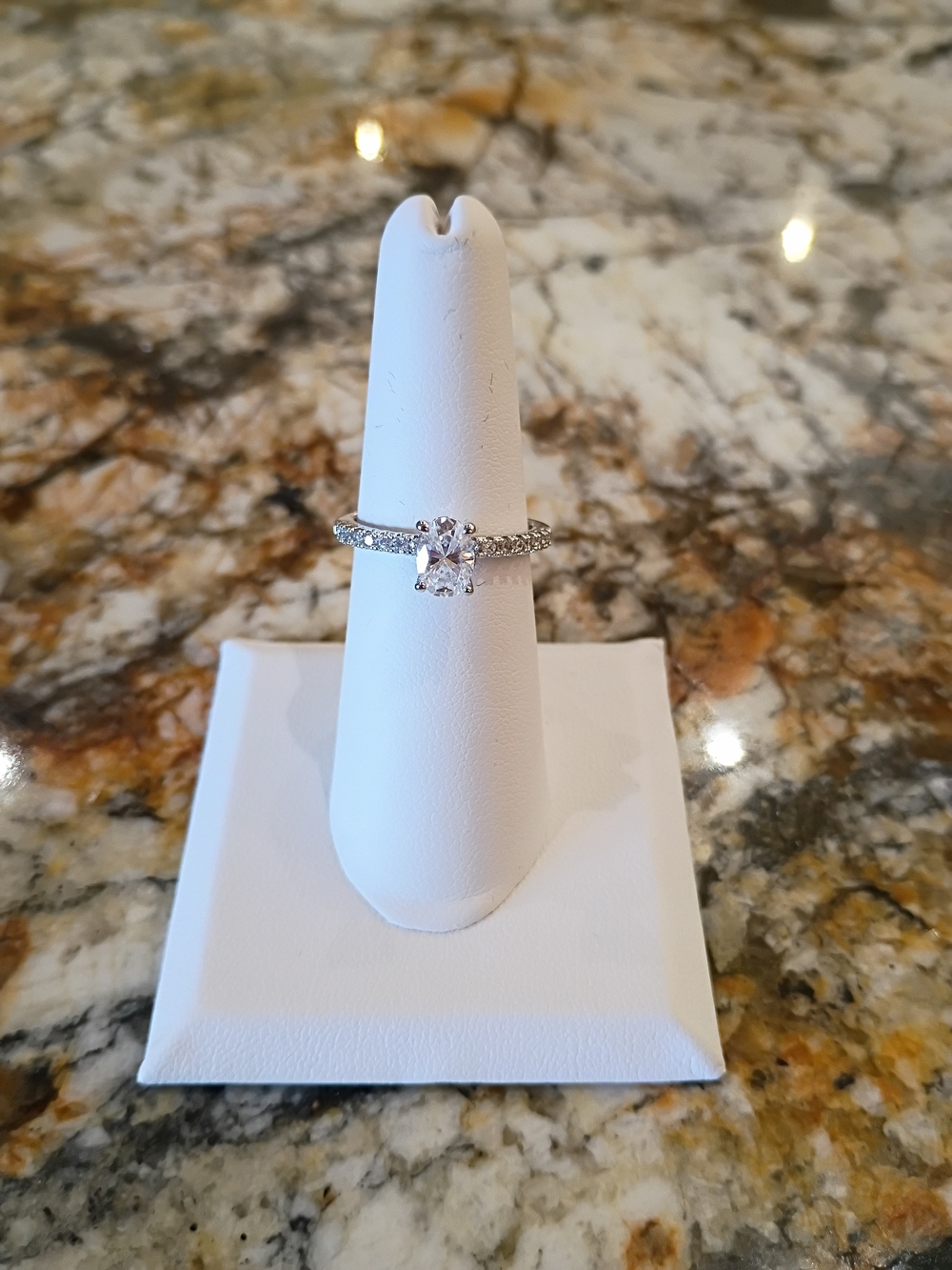 1 CT Moissanite Sterling Silver Ring D Color GRA Certificate New
